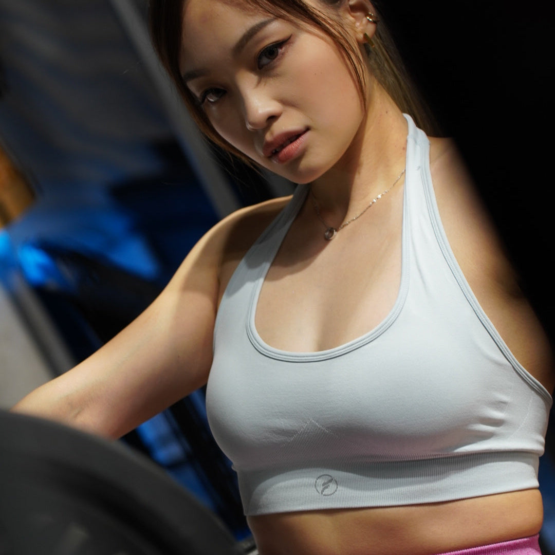 FLEXER8™︎ Halter-Neck Knitted Sport Bra
