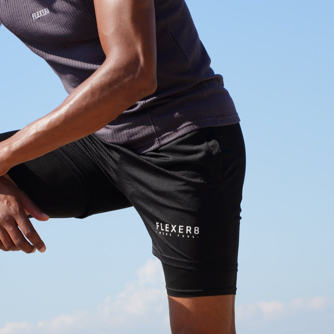 FLEXER8™︎ 2 in 1 Double Layers Sporty Shorts