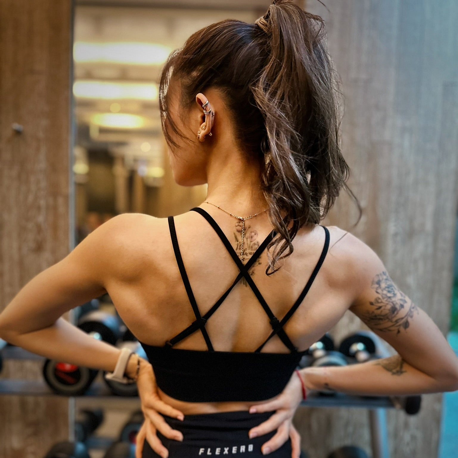 FLEXER8™︎ Suspender Style Knitted Sport Bra