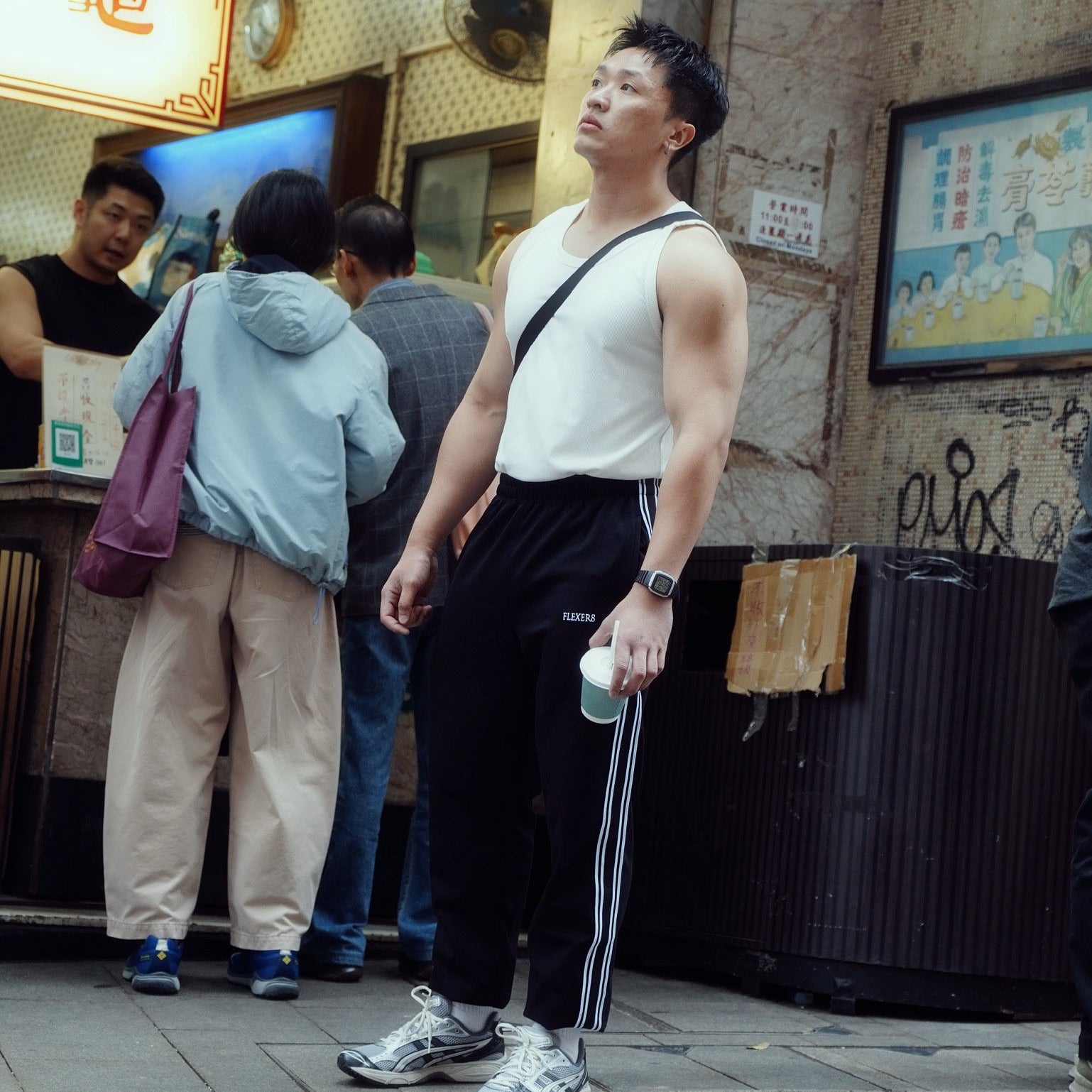 FLEXER8™︎ Striped sport pants(Convertible hem style)