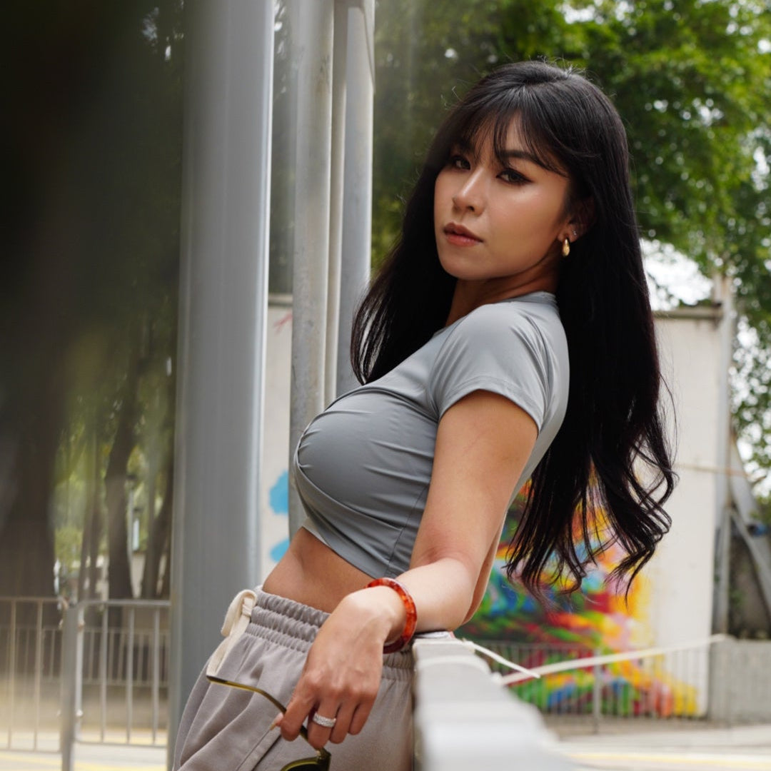 FLEXER8™︎ Slim-fit Female Cropped Tee