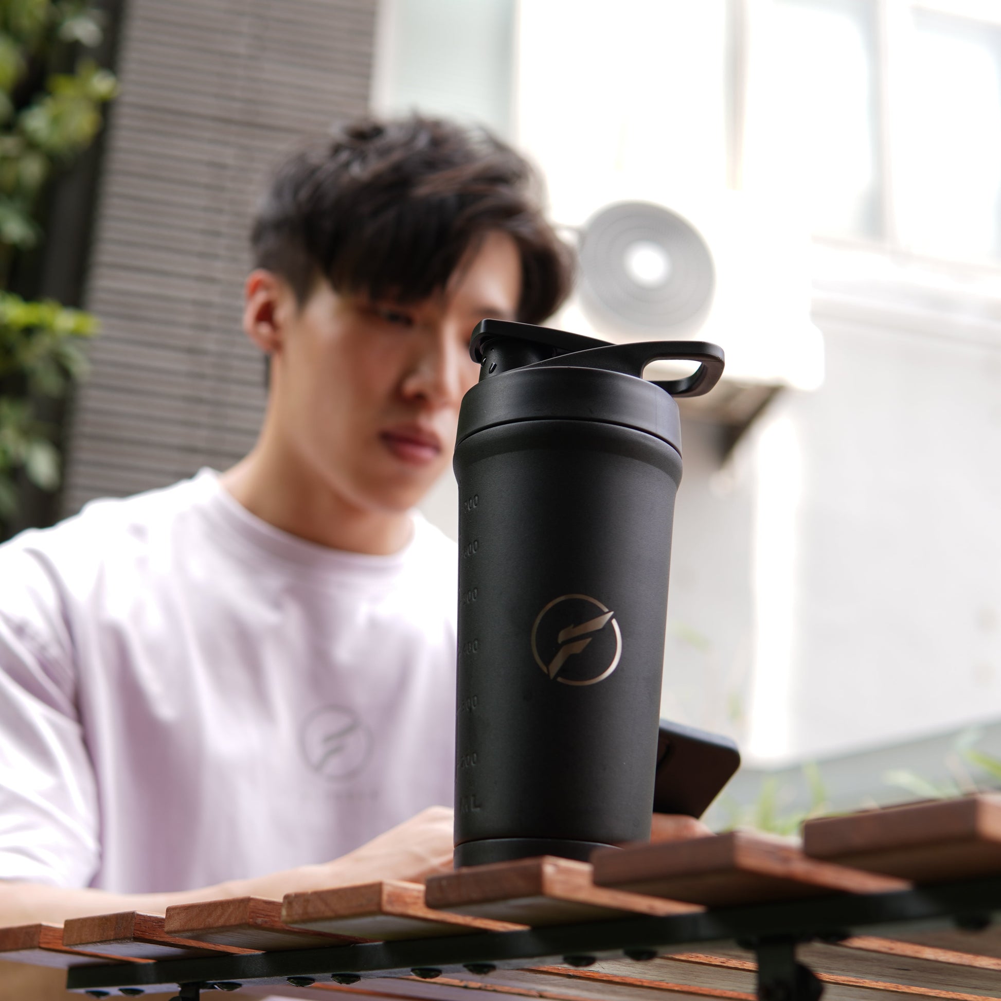 FLEXER8™︎ Detachable Single-Layer Stainless Steel Protein Shaker