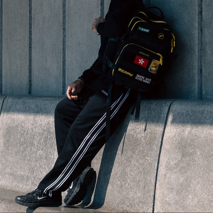 FLEXER8™︎ Striped sport pants(Convertible hem style)