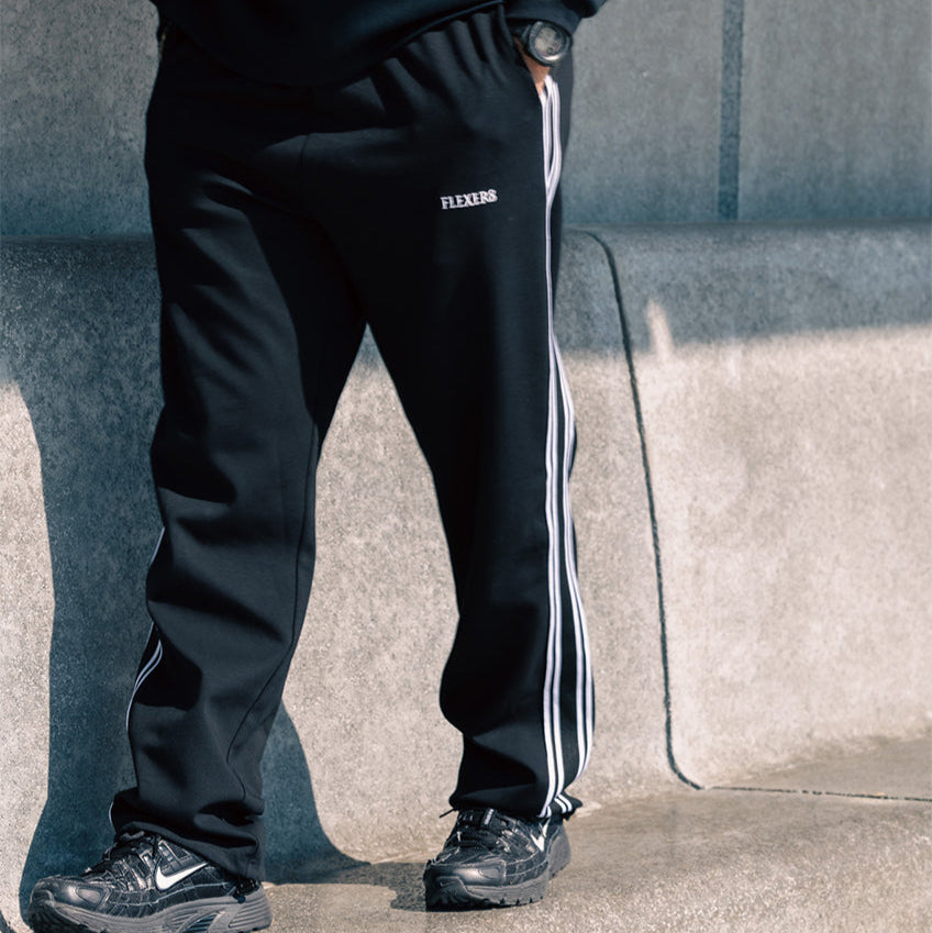 FLEXER8™︎ Striped sport pants(Convertible hem style)